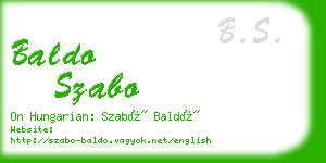 baldo szabo business card
